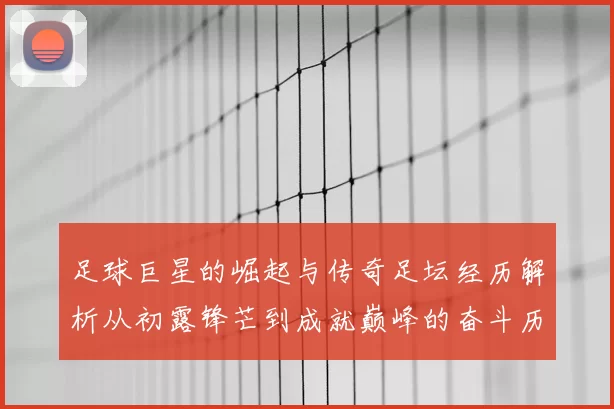 足球巨星的崛起与传奇足坛经历解析从初露锋芒到成就巅峰的奋斗历程