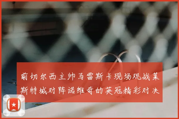 前切尔西主帅马雷斯卡现场观战莱斯特城对阵诺维奇的英冠精彩对决